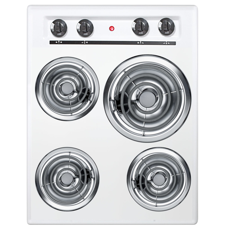 24 inch white Electric Cooktop