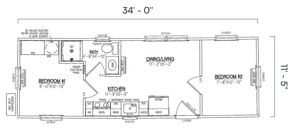 Beaverdam Style 1 floorplan layout