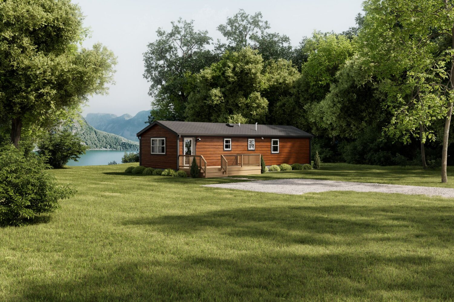 Redwood Lodge Style 1 Exterior Front View