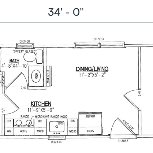 Beaverdam Style 1 floorplan layout