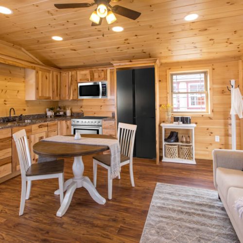 Redwood Lodge Style 3 Kitchen and Living Area