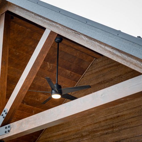 ceiling fan on porch roof