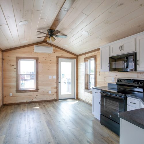 kitchen dining seating in a White River Lodge by Dwellity