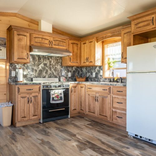 kithchen in a Redwood Lodge by Dwellity