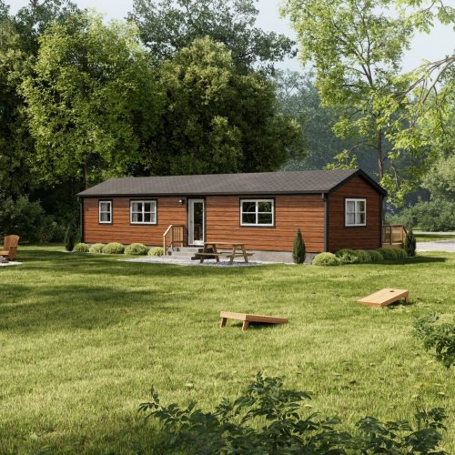 Redwood Lodge Style 1 Exterior Backyard View