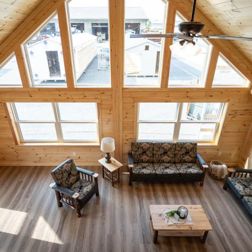 Cedar Ridge Lodge View of the Living Room from the Loft